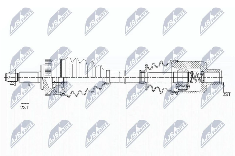 Image of NTY NPW-RE-151 Drive shaft Front Axle Right Drive Shaft (13)