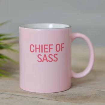 image of The Office Pink Mug - Chief Of Sass