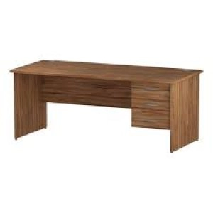 Image of Trexus Rectangular Desk Panel End Leg 1800x800mm Fixed Pedestal 3