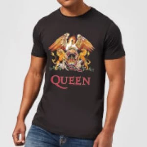 Image of Queen Crest Mens T-Shirt - Black - M