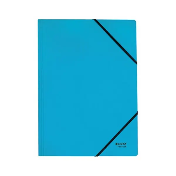 image of Leitz Recycle Card Folder Elastic Bands A4 Blue (Pack of 10) 39080035