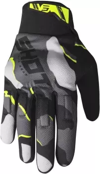 image of Shot Drift Camo Motocross Gloves, yellow, Size 3XL, yellow, Size 3XL