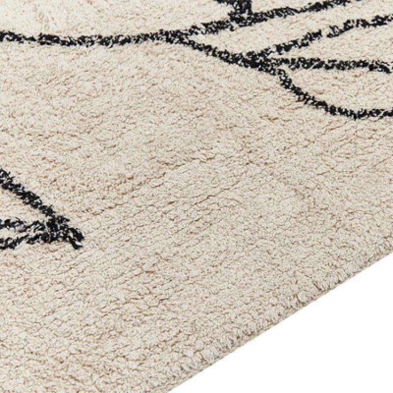 Image of Beliani Rug Sazli Beige 160 X 230 Cm Cotton