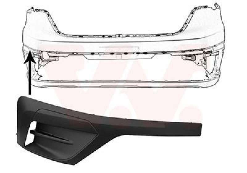 Image of VAN WEZEL Bumper moulding VAN WEZEL 4423582