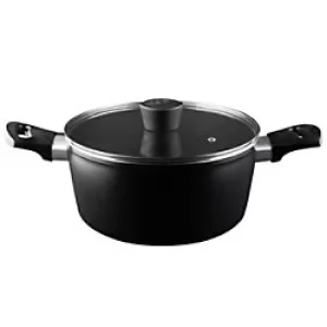 Image of MasterChef Casserole Aluminium with Glass Lid Black, Silver 20 cm