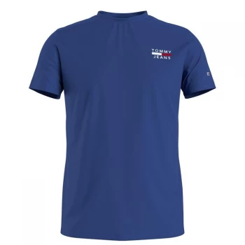 Image of Tommy Jeans Chest Logo T Shirt - Colbalt C65