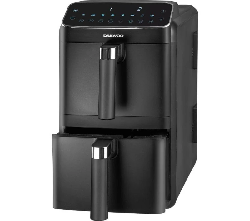 Image of Daewoo SDA2916GE Dual Basket Air Fryer - Black 5024996998658