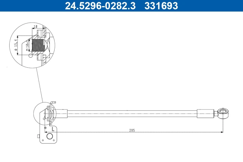 Image of Brake hose ATE 24.5296-0282.3