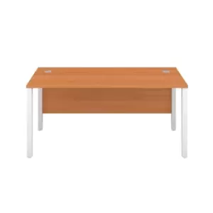 Image of Goalpost Ultra Modern Home Office Desk - Beech - White