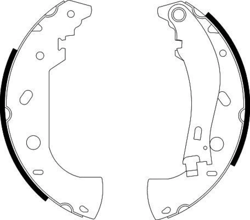 Image of HELLA Brake Shoe Set HELLA 8DB 355 001-841