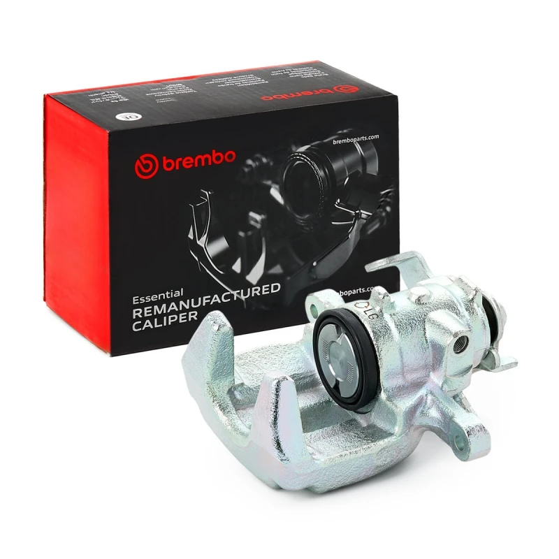 Image of BREMBO F 61 246 Brake caliper ESSENTIAL LINE Rear Axle Left Grey Cast Iron Brake Caliper (78)