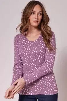 Image of Wrinkle Free Long Sleeve Spot Jersey Top