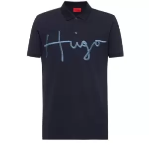 Hugo Embroidered Polo Shirt - Blue