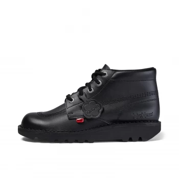 Image of Kickers Mens Kick Hi Leather Boots - Black - 6.5