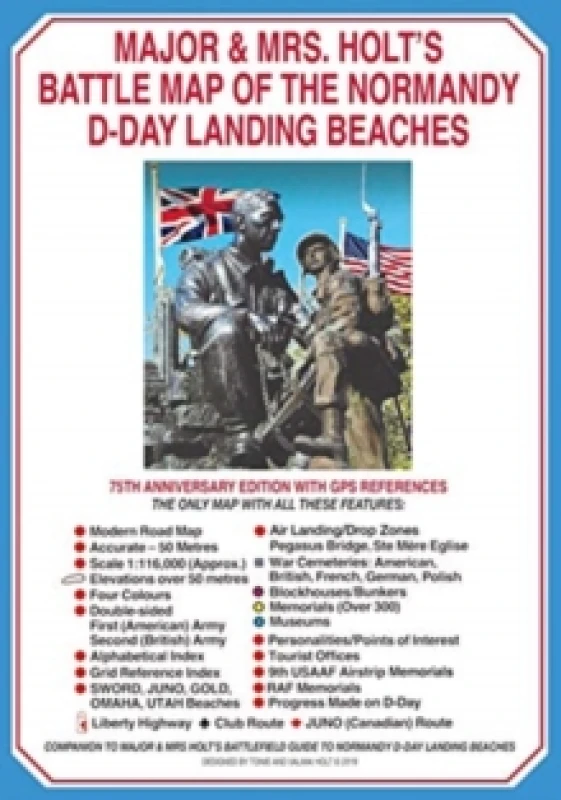 Image of Major & Mrs Holt's Battle Map of The Normandy D-Day Landing Beaches (Map) Paperback / softback