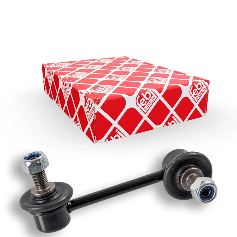 Image of FEBI BILSTEIN 33918 Anti-roll bar link OE Turbo NEW, with nuts Steel Link Stabiliser (3229)