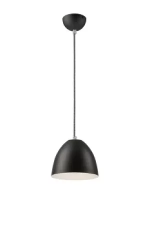 Image of Livia Dome Pendant Ceiling Lights Graphite, 1x E27
