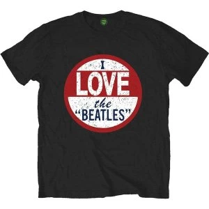 Image of The Beatles - I love The Beatles Unisex Small T-Shirt - Black