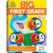 Image of school zone big first grade workbook ages 6 to 7 1st grade beginning readin
