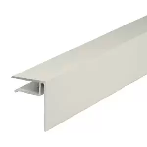 image of Alukap Xr White F-Shaped Profile Endstop, (L)4.8M (W)40mm (T)50mm