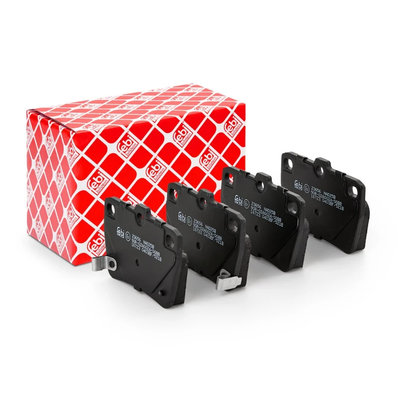 Image of FEBI BILSTEIN 16723 Brake pad set Rear Axle, with acoustic wear warning Brake Pad Set,disc brake (402)