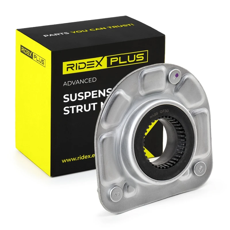 Image of RIDEX PLUS 1180S0119P Top strut mount Front Axle Right, with bearing(s) Suspension Strut Support Bearing (1180)