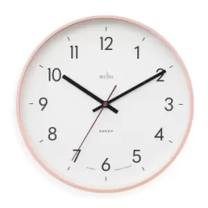 Acctim Aster Wall Clock Pink Grapefruit