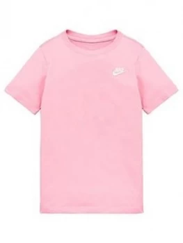 Image of Boys, Nike NSW Childrens Futura Embroidered T-Shirt - Pink, Multi, Size M