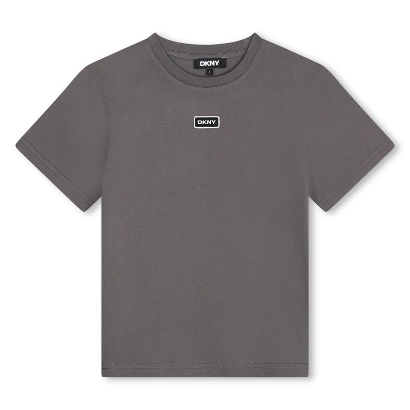 Image of DKNY Small Logo T-Shirt Juniors - Grey Grey One Size