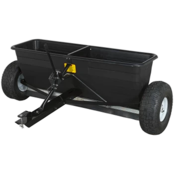 image of Sealey Tow Behind Feed, Grass and Salt Drop Spreader 80kg