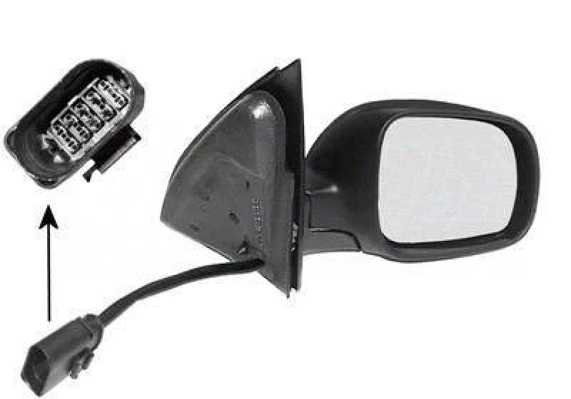 Image of VAN WEZEL 5817808 Wing mirror * HAGUS * Right, Heatable, primed Outside Mirror (50)