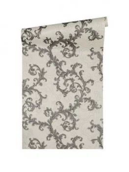 Versace Baroque Silver Wallpaper