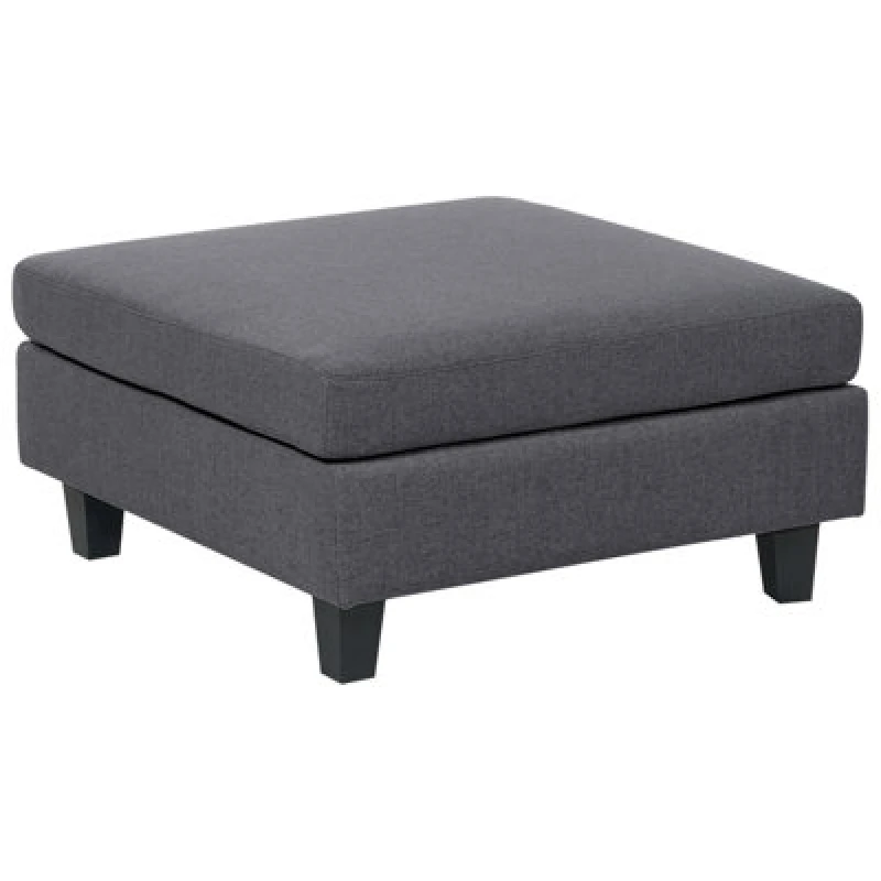 Image of Beliani Ottoman Unstad Fabric Dark Grey