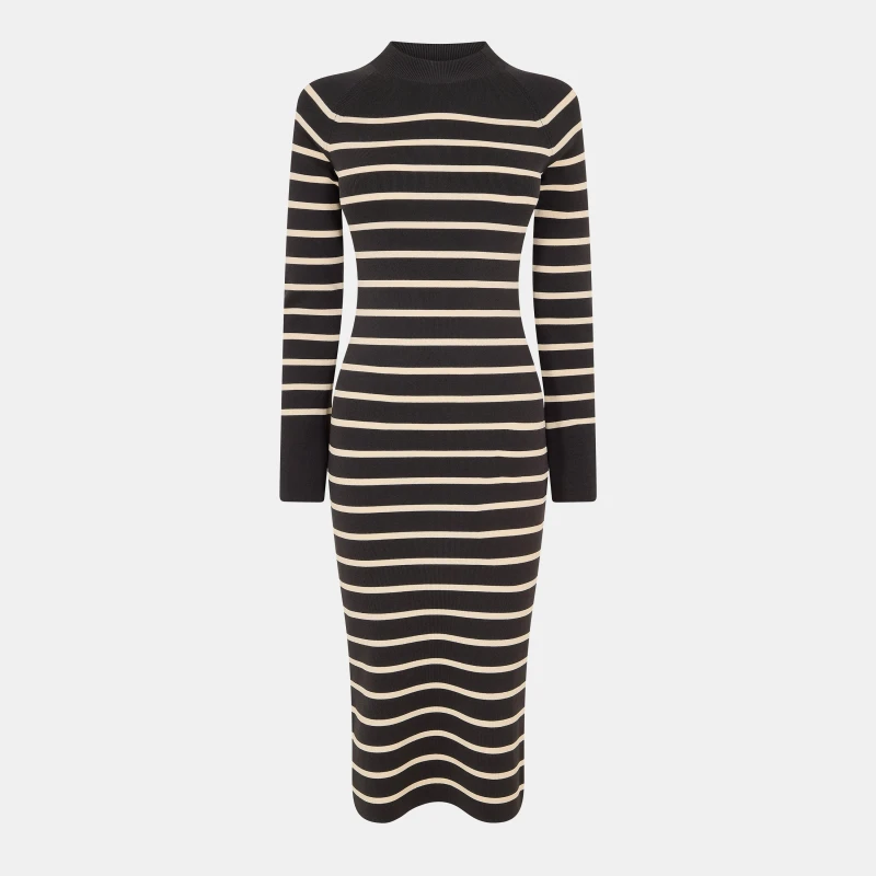 Image of French Connection Womens Milena Knitted Jumper Dress Moonless Cream female 8 (XS)