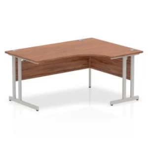 image of Impulse Cantilever 1600 Right Hand Crescent Desk Walnut