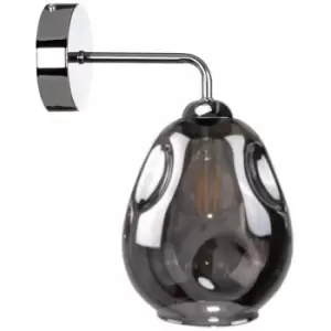 image of Netlighting Loki Dome Wall Lamp Silver, 23cm, 1x E27