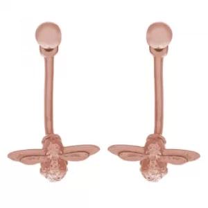 image of 3D Bee Rose Gold Earrings