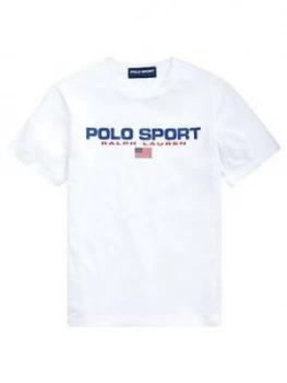 Image of Ralph Lauren Boys Short Sleeve Polo Sport T-Shirt - White