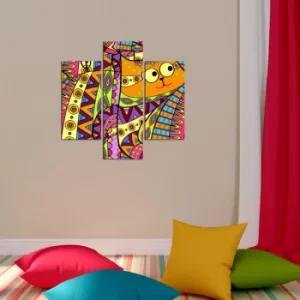 Image of 3MDF-088 Multicolor Decorative MDF Painting (3 Pieces)