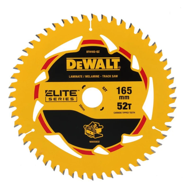 Image of DEWALT Elite Laminate / Melamine Circular Saw Blade 165mm 54T 20mm DT4102