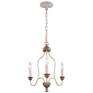 Chandelier 3 Light Beachwood Finish, E14