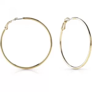 Image of Ladies Guess Hoops I Did It Again Gold Earrings