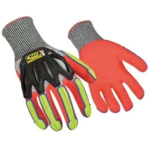 Image of Medium Duty Impact Resistant Gloves Hi Viz Size 13