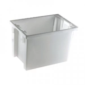 image of Slingsby Solid Slide StackNesting Container 600X400X400mm White 382970