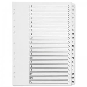 Image of Q Connect Index A-z Polyprop White