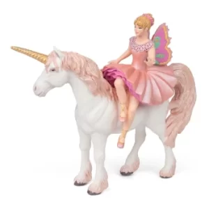 image of PAPO The Enchanted World Elf Ballerina and her Unicorn Toy Figure, Three Years or Above, Multi-colour (38822)