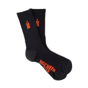 image of Scruffs Worker Socks Black 3pk - Size 3 - 6.5 / 36 - 40