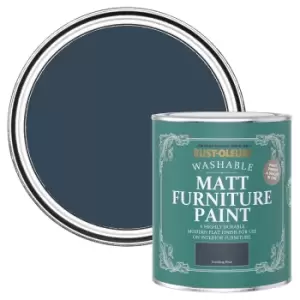 image of Rust-Oleum Matt Furniture Paint Evening Blue - 750ml