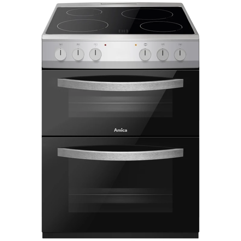 Image of Amica AFC602SS 60cm Electric Cooker - Silver AFC602SS Silver