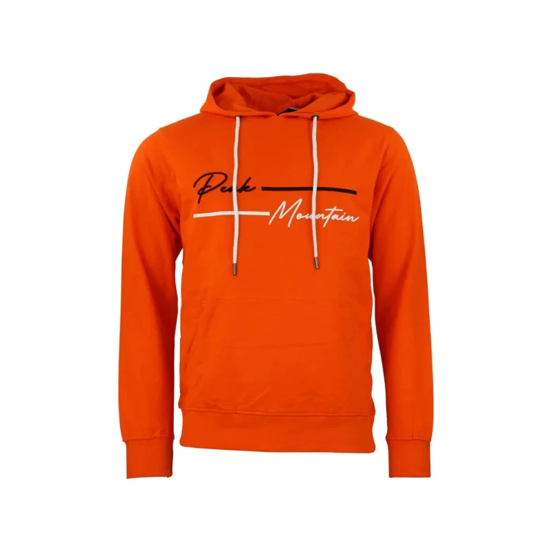 Image of Cotton sweatshirt Peak Mountain French Terry Orange Male 2XL